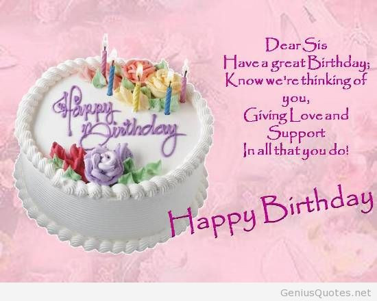 Sister Birthday Wishes Quotes
 Birthday Quotes For Sisters