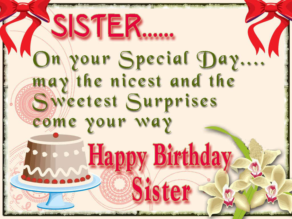 Sisters Happy Birthday Quotes
 happy birthday sister greeting cards hd wishes wallpapers