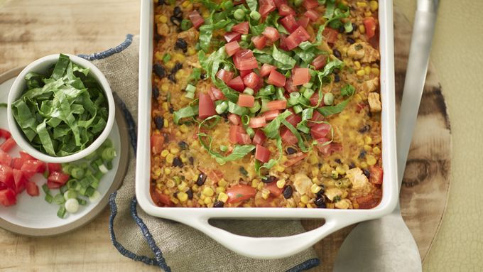 Skinny Mexican Casserole
 Skinny Mexican Chicken Casserole recipe from Tablespoon
