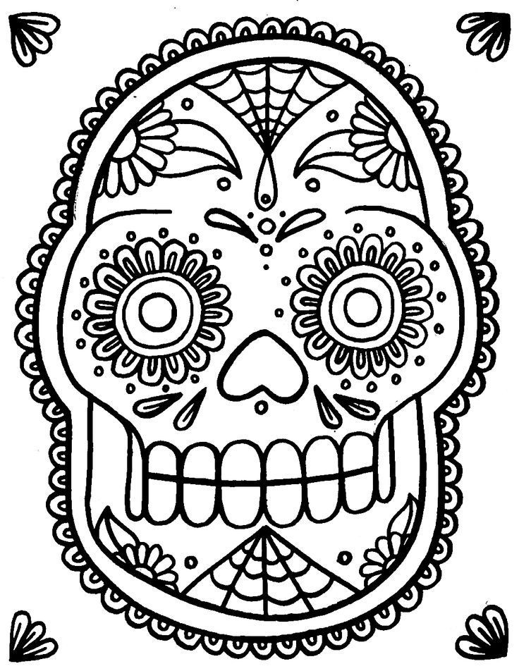 Skull Coloring Pages For Kids
 Sugar Skull Coloring Pages Best Coloring Pages For Kids
