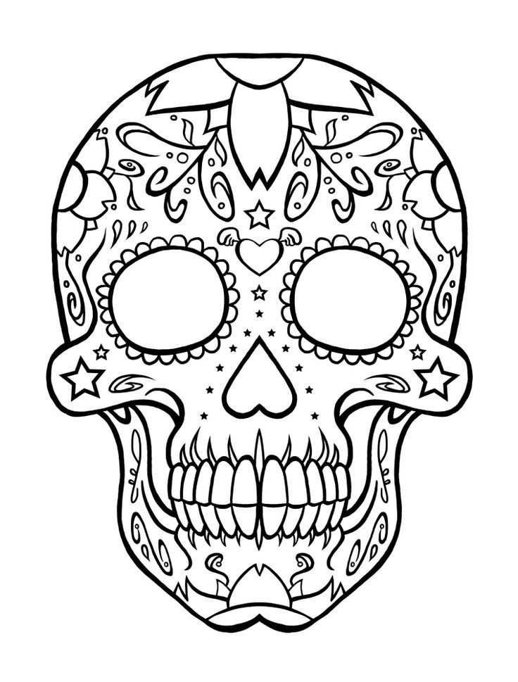 Skull Coloring Pages For Kids
 skull pattern for children
