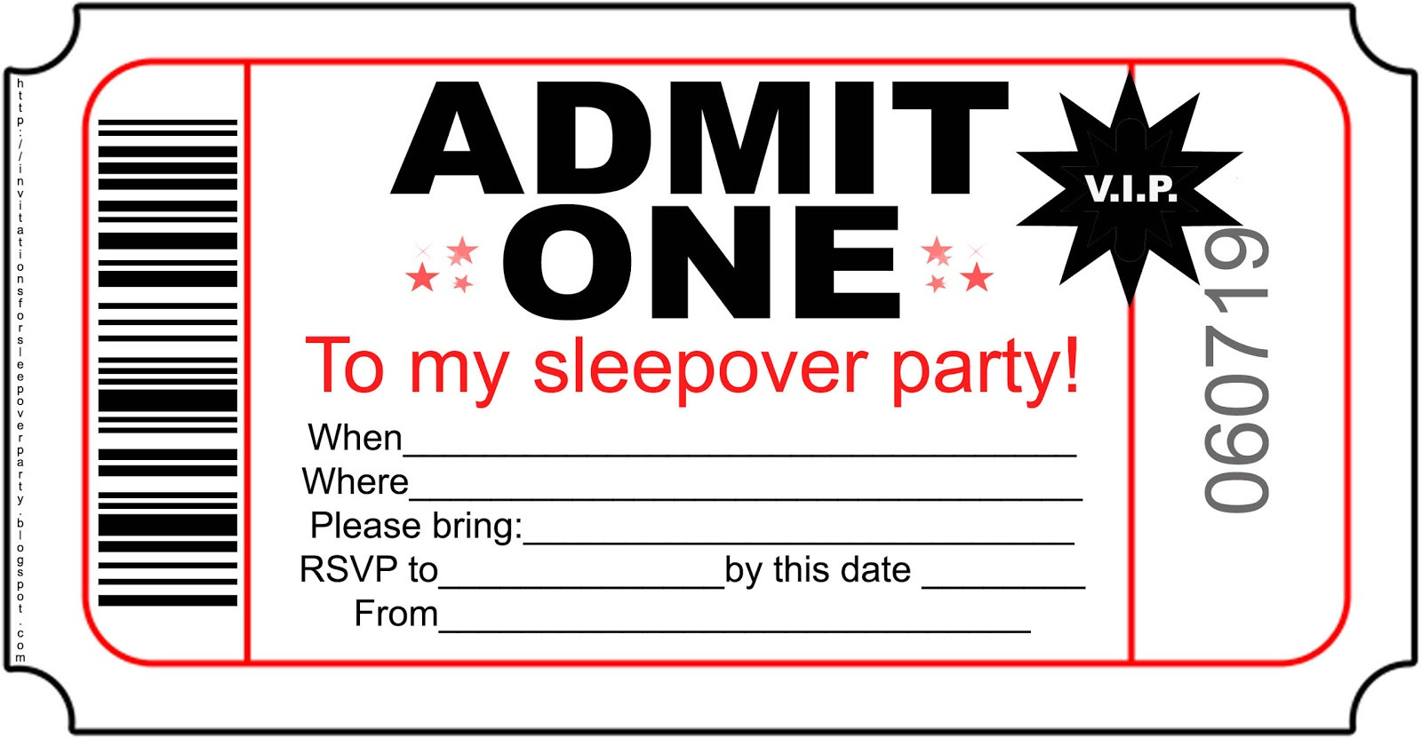 Sleepover Birthday Party Invitations
 INVITATIONS FOR SLEEPOVER PARTY