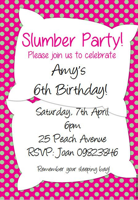 Sleepover Birthday Party Invitations
 15 Free Printable Sleepover Invitations She ll Love
