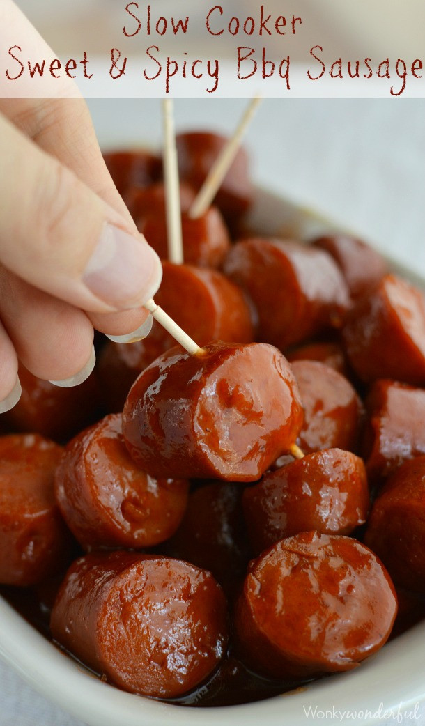 Slow Cooker Appetizers
 Slow Cooker Recipe Sweet and Spicy Bbq Sausage