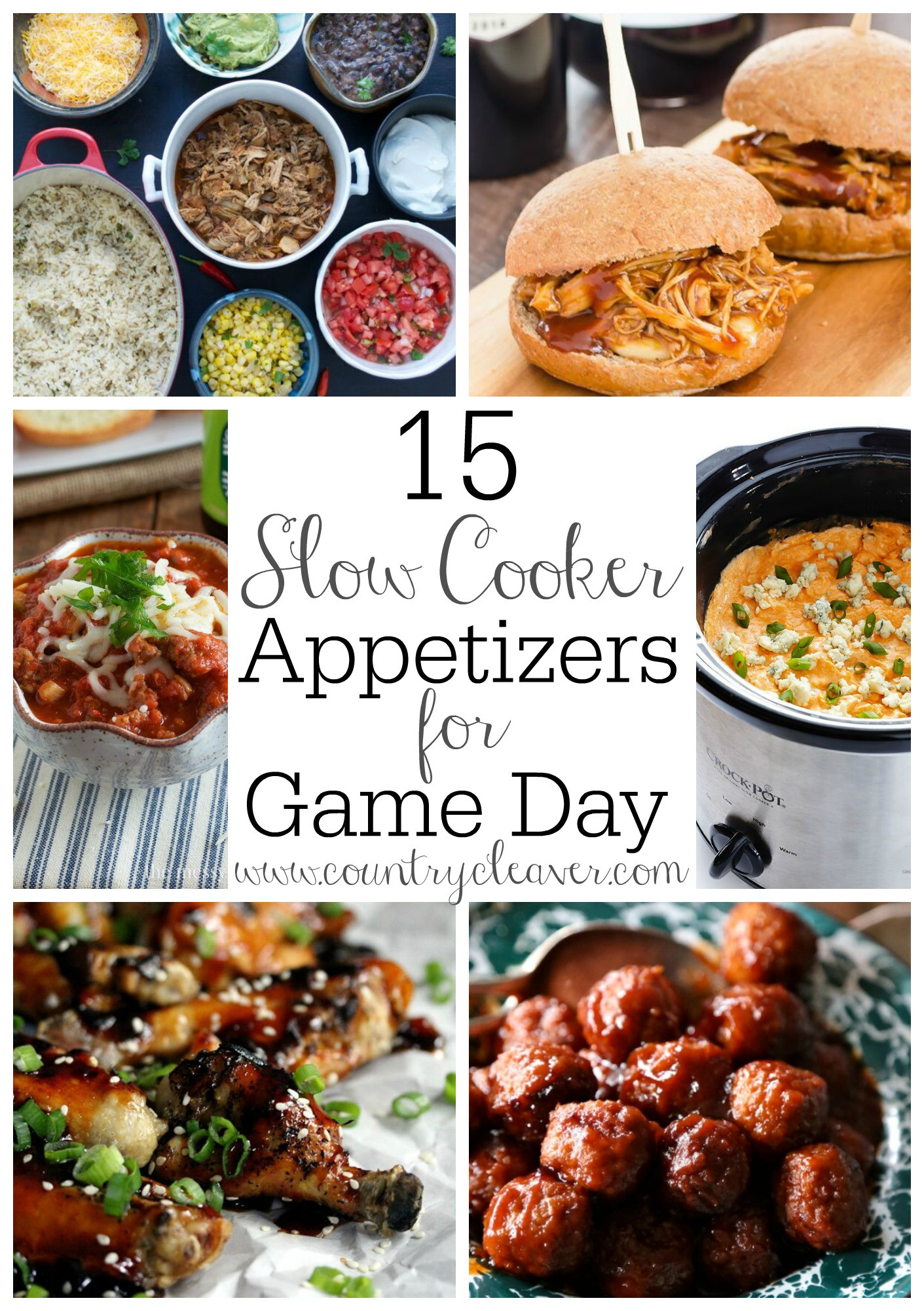 Slow Cooker Appetizers
 15 Slow Cooker Appetizers for Game Day Country Cleaver