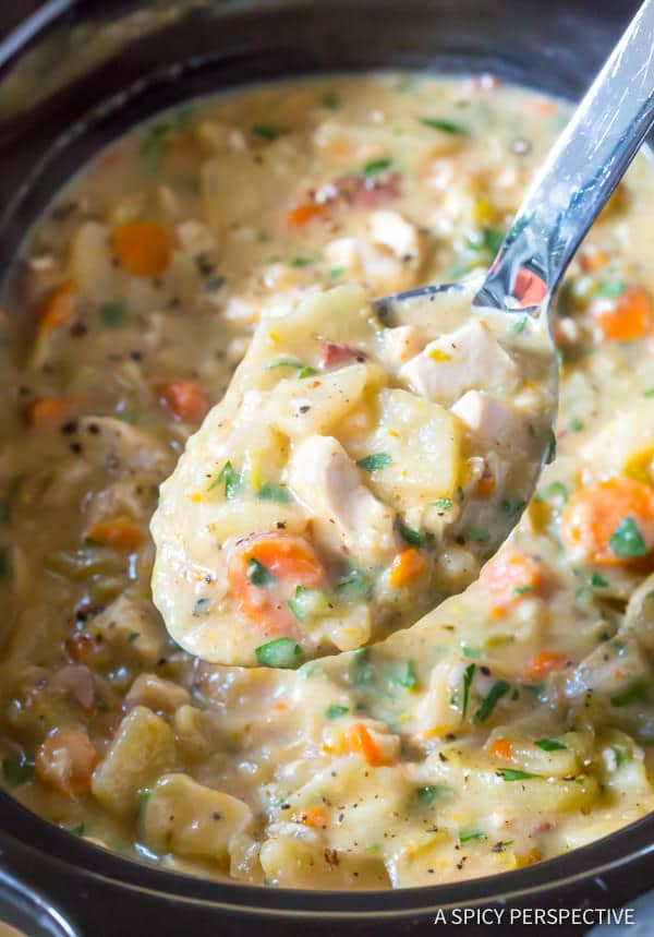 Slow Cooker Potato Soup Recipes
 Healthy Slow Cooker Chicken Potato Soup A Spicy Perspective