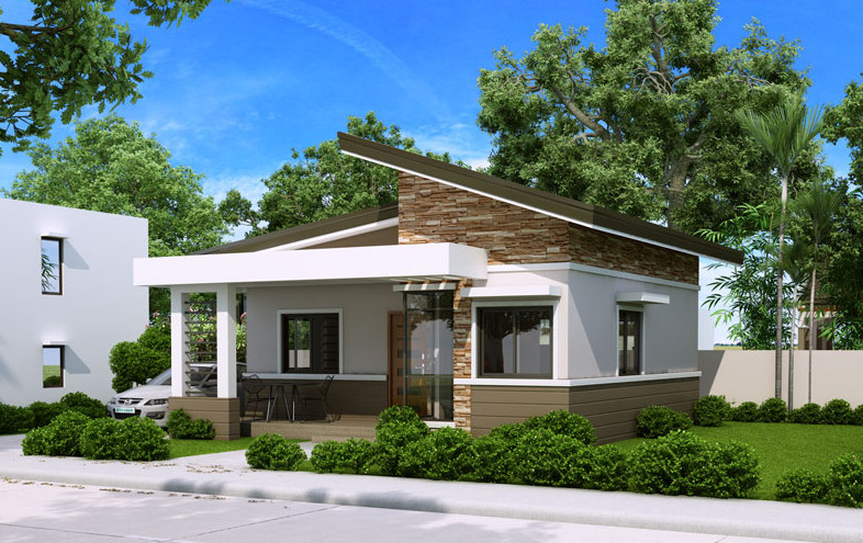 Small 2 Bedroom House
 2 BEDROOM SMALL HOUSE PLAN WITH PORCH