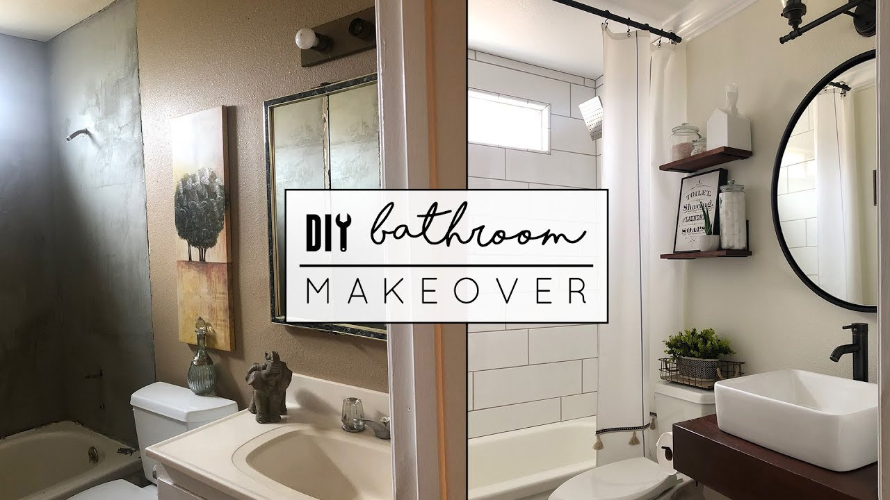 Small Bathroom Makeover
 DIY Small Bathroom Makeover