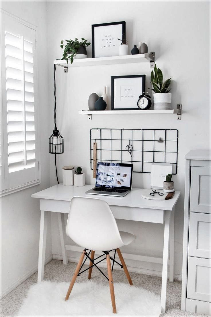 Small Bedroom Desk Ideas
 Cute desk area for a bedroom in 2019
