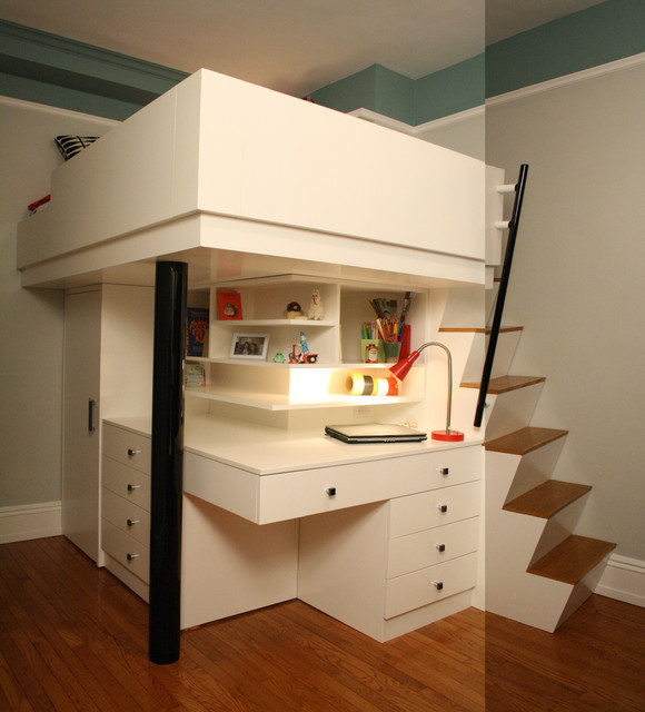Small Desk For Kids Room
 Child s Loft Bedroom Modern Kids new york by