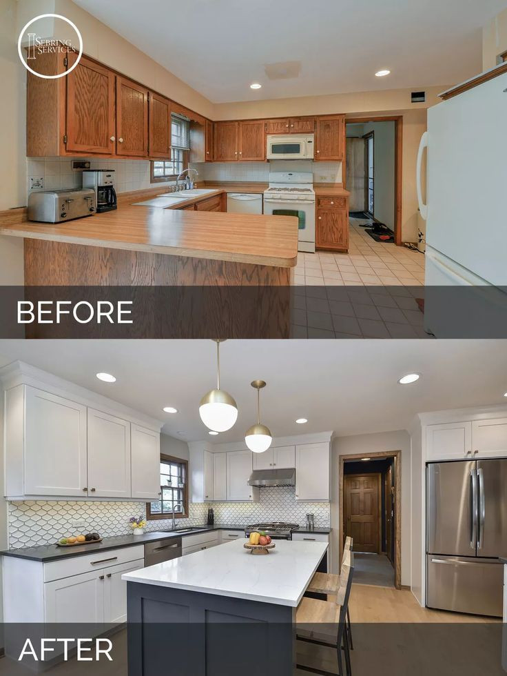 Small Kitchen Before And After
 kitchen remodel before and after on a bud in 2019