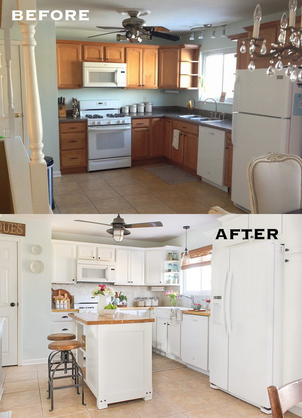 Small Kitchen Before And After
 Pretty Before And After Kitchen Makeovers