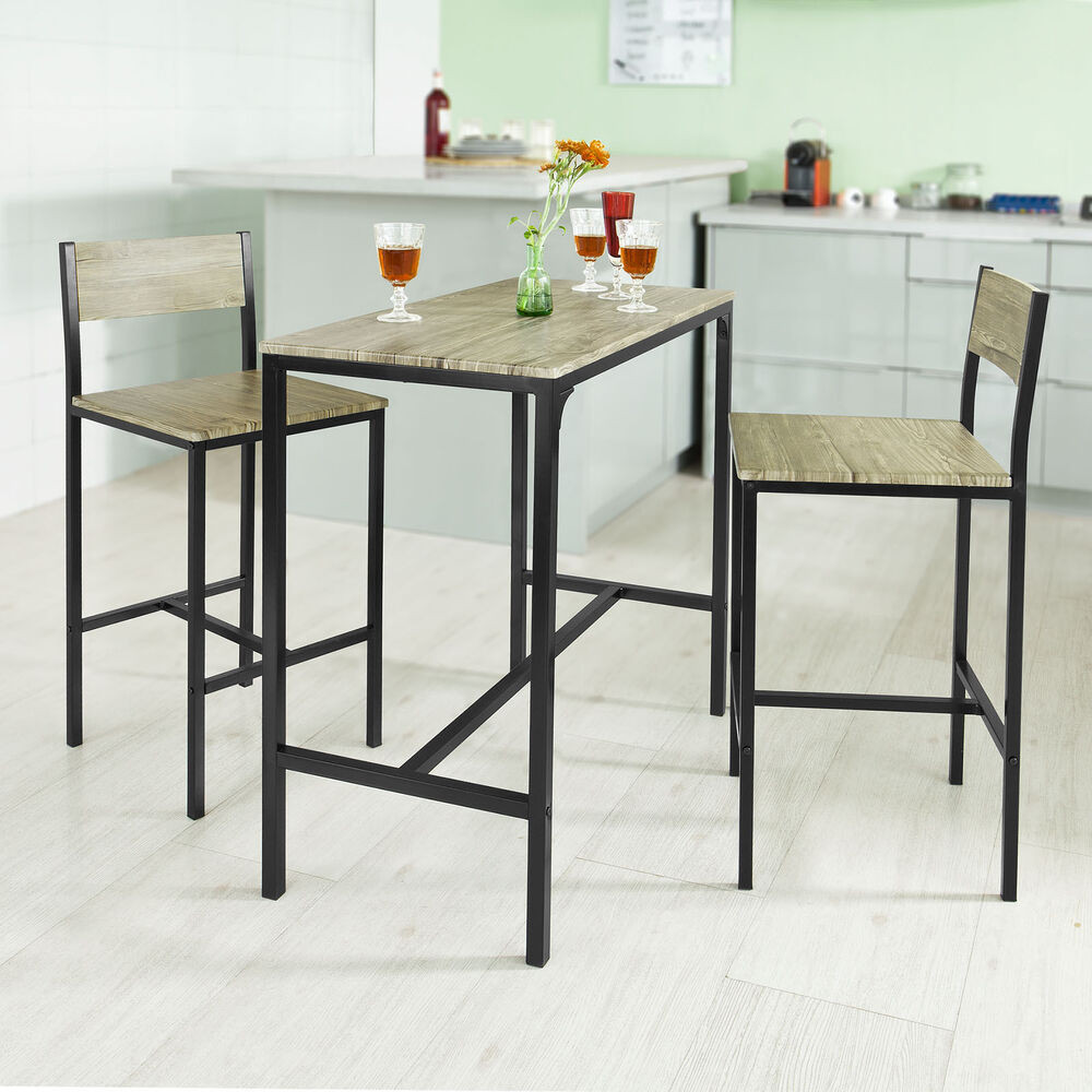 Small Kitchen Table With Stools
 SoBuy Bar Table and 2 Stools Restaurant Kitchen Furniture