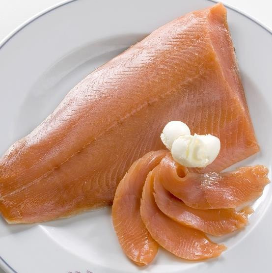 Smoked Salmon Package
 Vacuum sealed package thin sliced smoked salmon trout
