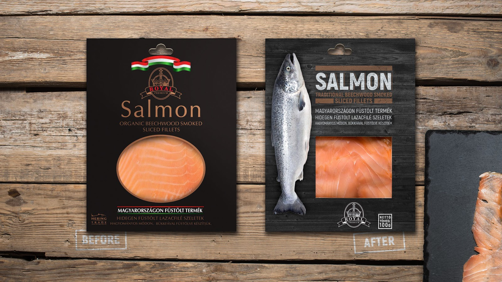Smoked Salmon Package
 Royal Premium Salmon on Packaging of the World Creative