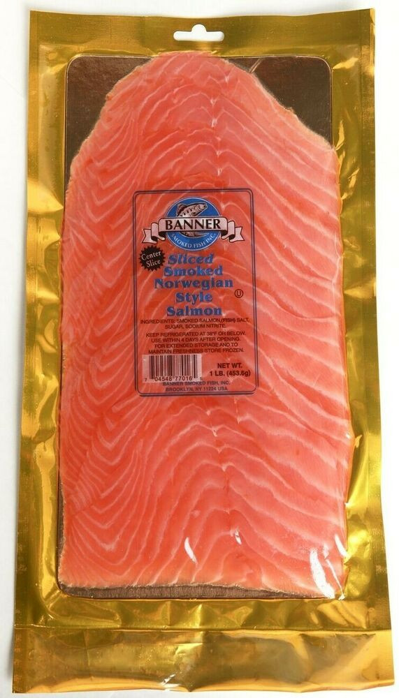 Smoked Salmon Package
 Banner Smoked Fish Smoked Salmon 1 LB 16 Oz Net Wt 3