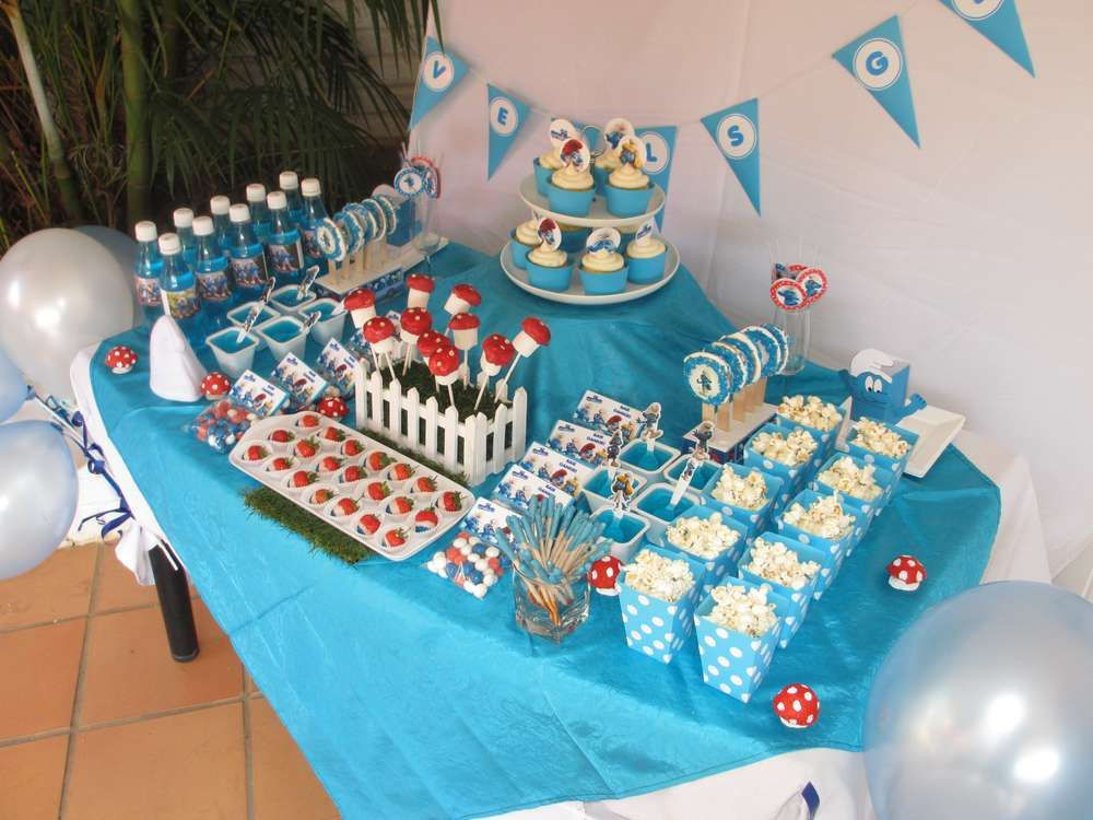 Smurf Birthday Party Ideas
 Smurfs Birthday Party Ideas 51 of 61