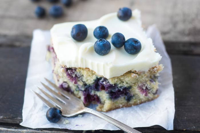 Snack Cake Recipe
 Blueberry Zucchini Snack Cake with Lemon Buttercream