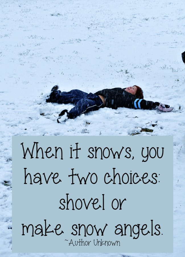 Snow Day Quotes Funny
 Here and There Gospel on a Snowy Day • The Littlest Way