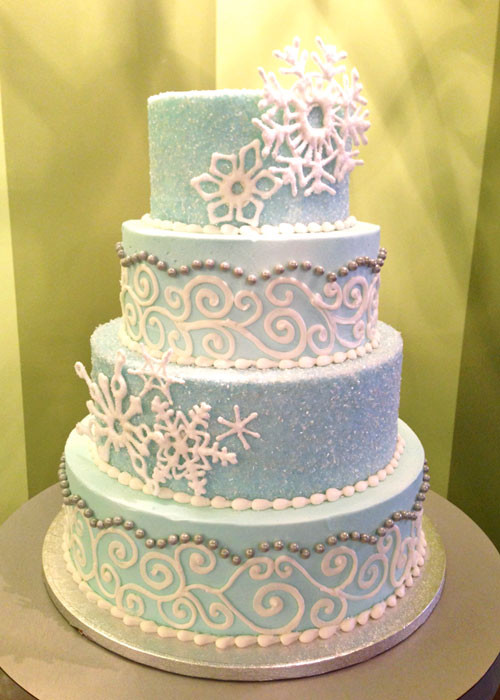 Snowflake Wedding Cakes
 Winter Wedding Cake – Classy Girl Cupcakes