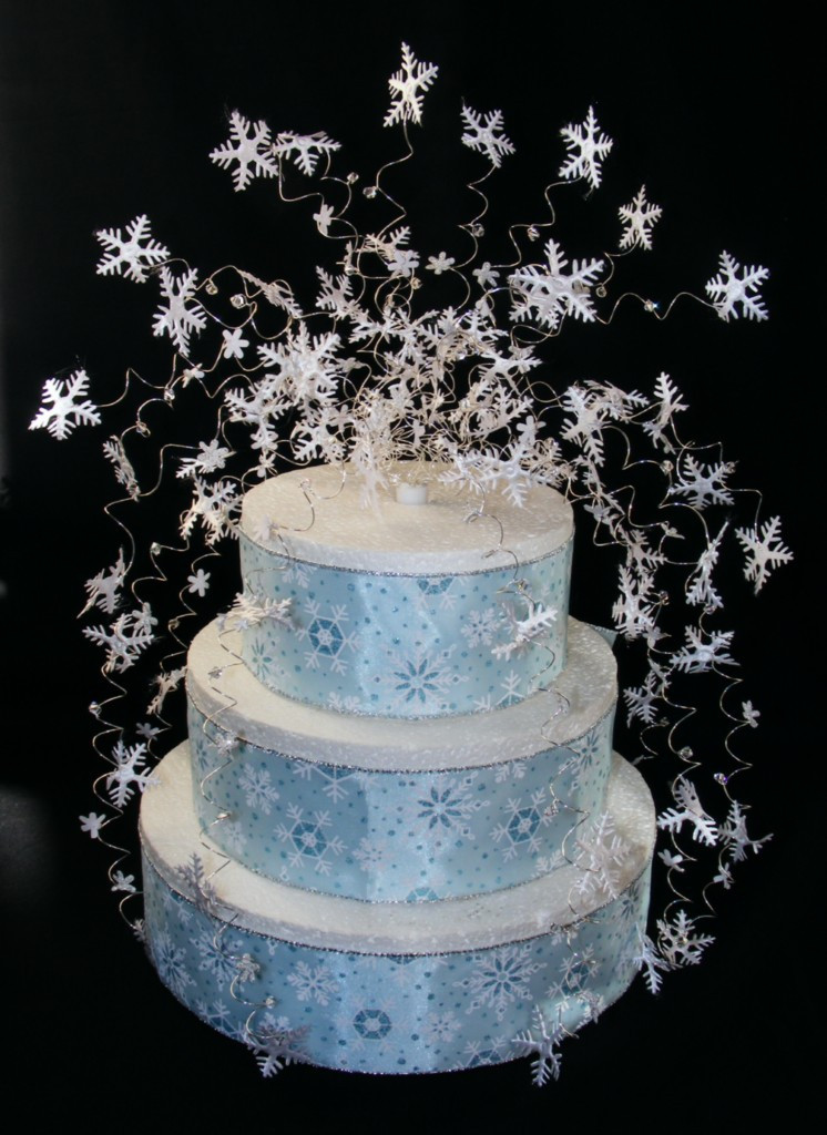 Snowflake Wedding Cakes
 Snowflake Winter Wedding Cake Topper Decoration