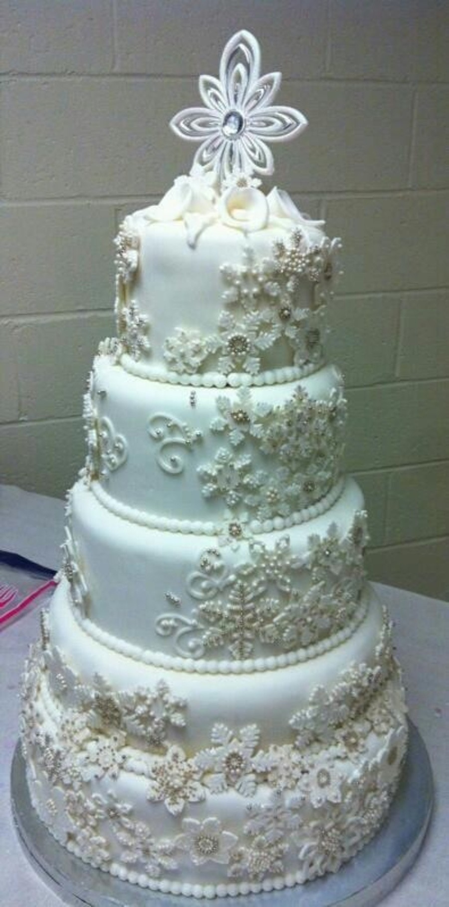 Snowflake Wedding Cakes
 Snowflake Wedding Cake CakeCentral