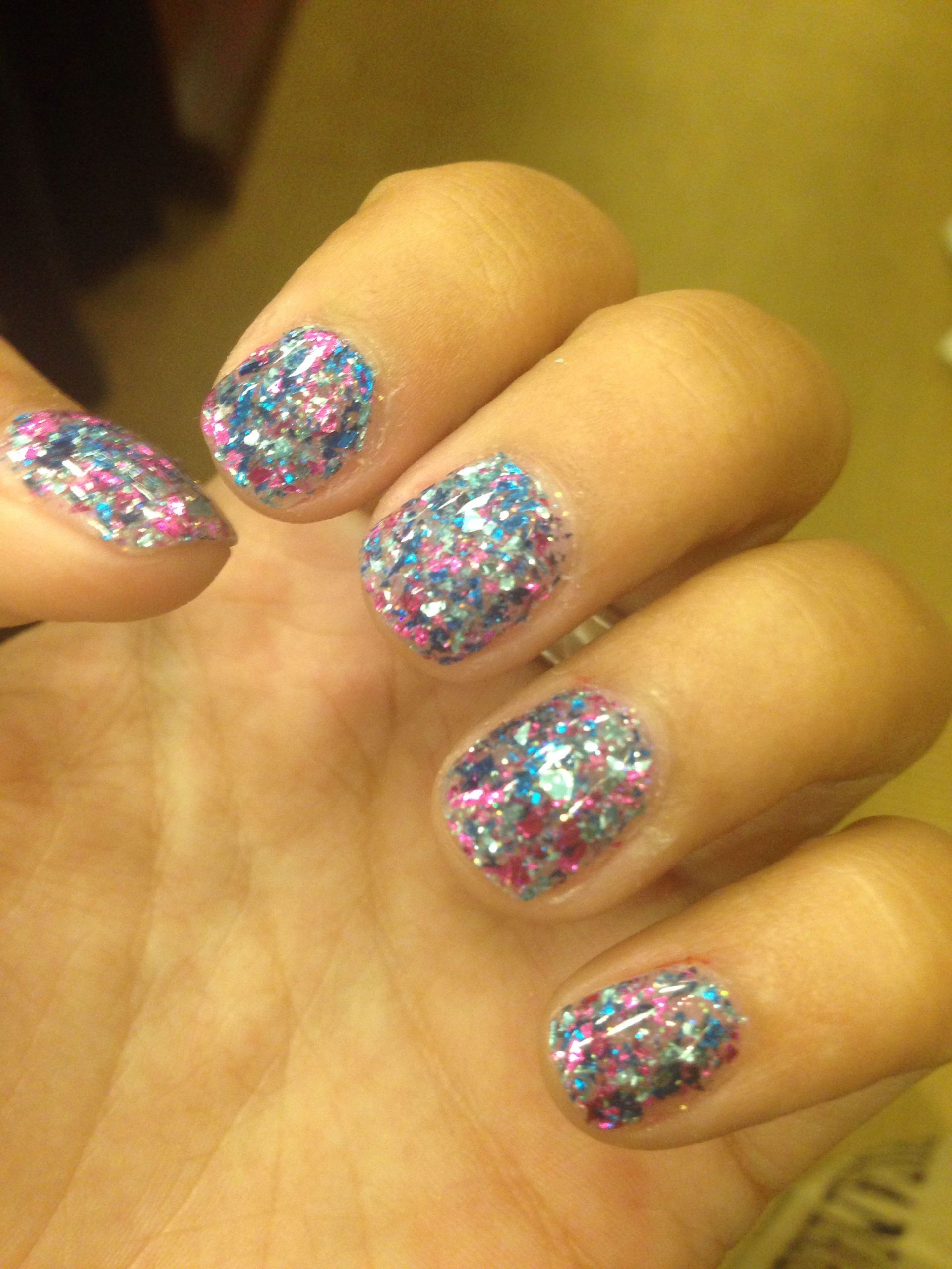 Sns Glitter Nails
 Sparkle SNS nails
