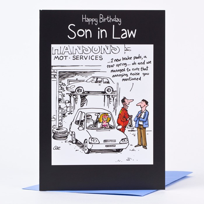 Son In Law Birthday Card
 Birthday Card Son in Law Car Sketch