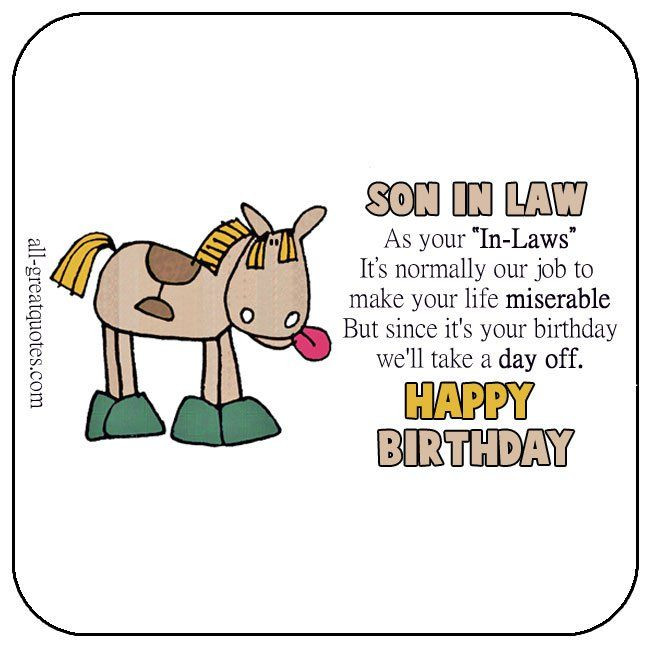 Son In Law Birthday Card
 Handmade Original Free Birthday Cards For Son in law