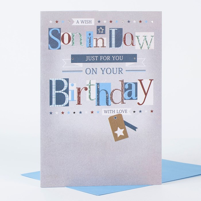 Son In Law Birthday Card
 Birthday Card A Wish Son in Law