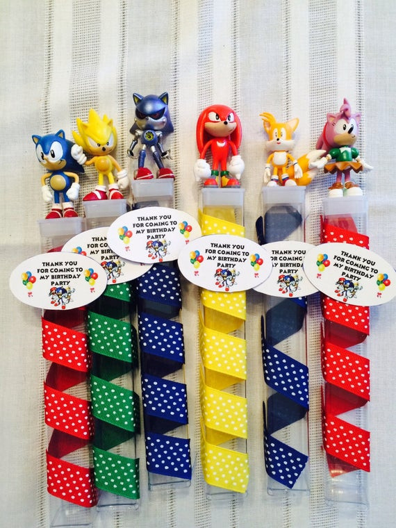 Sonic Birthday Party
 Super Sonic Hedgehog Birthday Party favors by angilee123