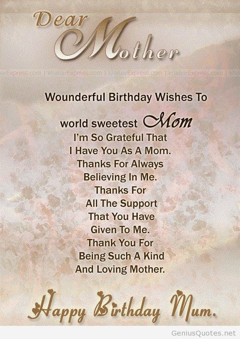 Sons Birthday Quotes From Mom
 Birthday Quotes For Moms