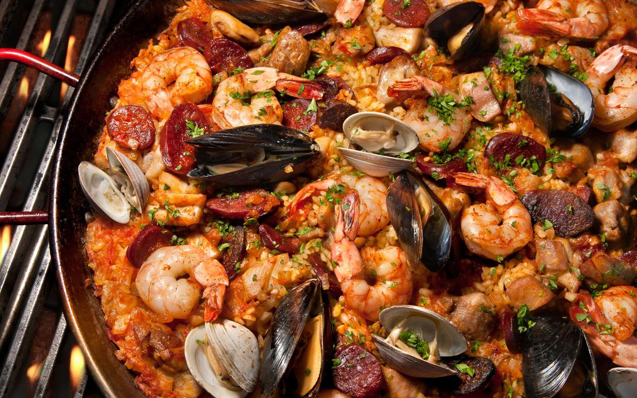 Spanish Rice Dish With Seafood
 Grilled Paella Recipe Chowhound