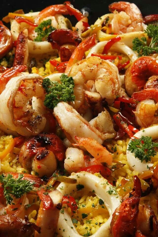 Spanish Rice Dish With Seafood
 Delightfully yours in 2019