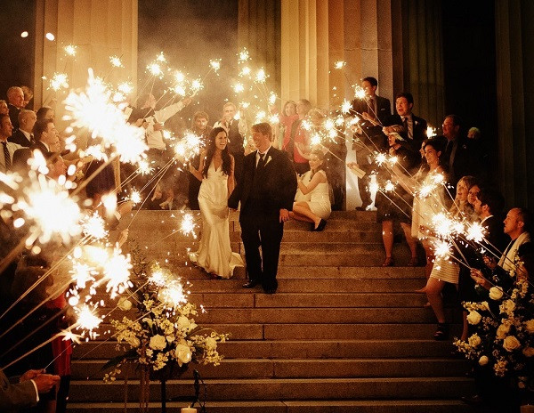 Sparkler Wedding
 Go Out With A Bang Coordinating Sparkler Exits