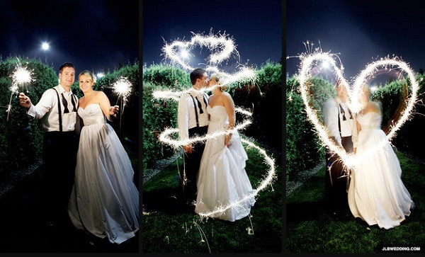 Sparkler Wedding Photo
 Ignite Your Night With Sparklers At Your Wedding