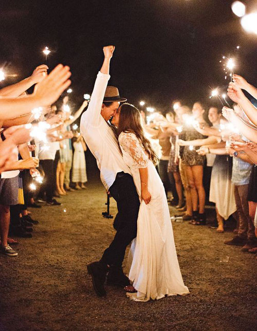 Sparkler Wedding Photo
 15 Epic Wedding Sparkler Sendoffs That Will Light Up Any