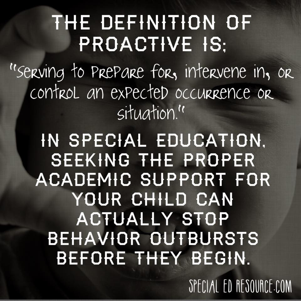 Special Education Quotes
 Be Proactive In Special Education