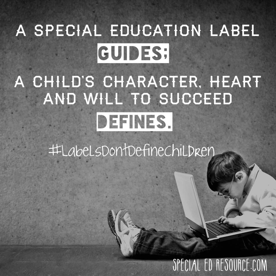 Special Education Quotes
 Special Education Labels Don t Define Children