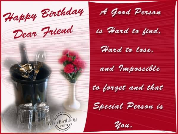 Special Friend Birthday Quote
 Happy Birthday Dear Friend Quotes QuotesGram