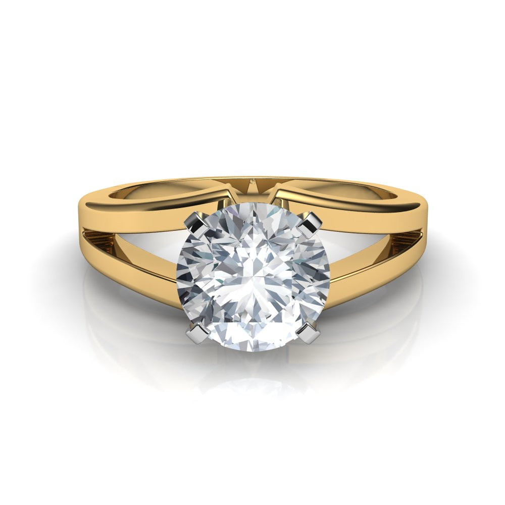Split Shank Diamond Engagement Ring
 Round Diamond Split Shank Engagement Ring Natalie Diamonds