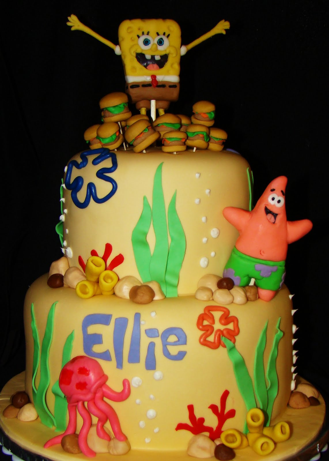Spongebob Birthday Cakes
 Layers of Love Spongebob Krabby Patty cake