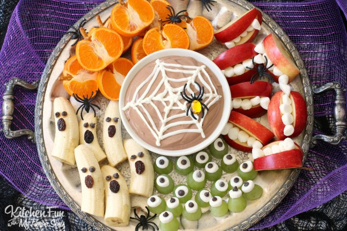 Spooky Party Food Ideas For Halloween
 Halloween Greek Yogurt Fruit Dip and Spooky Fruit Snacks