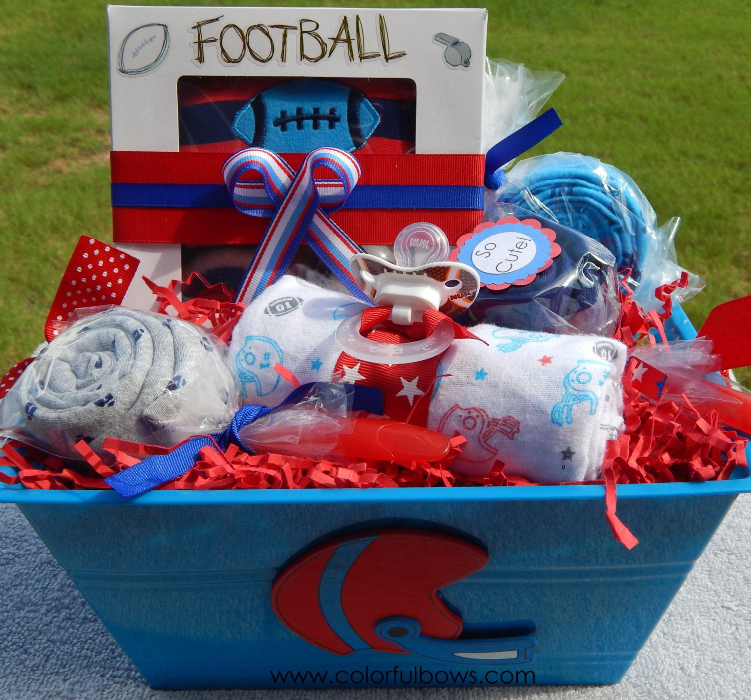Sports Gift Ideas For Boys
 Football Baby Shower Deluxe Baby Boy Gift Basket READY