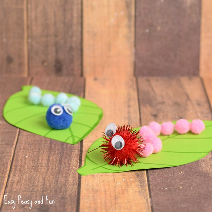 Spring Arts And Crafts For Toddlers
 Caterpillar Pom Pom Craft Spring Craft Ideas Easy