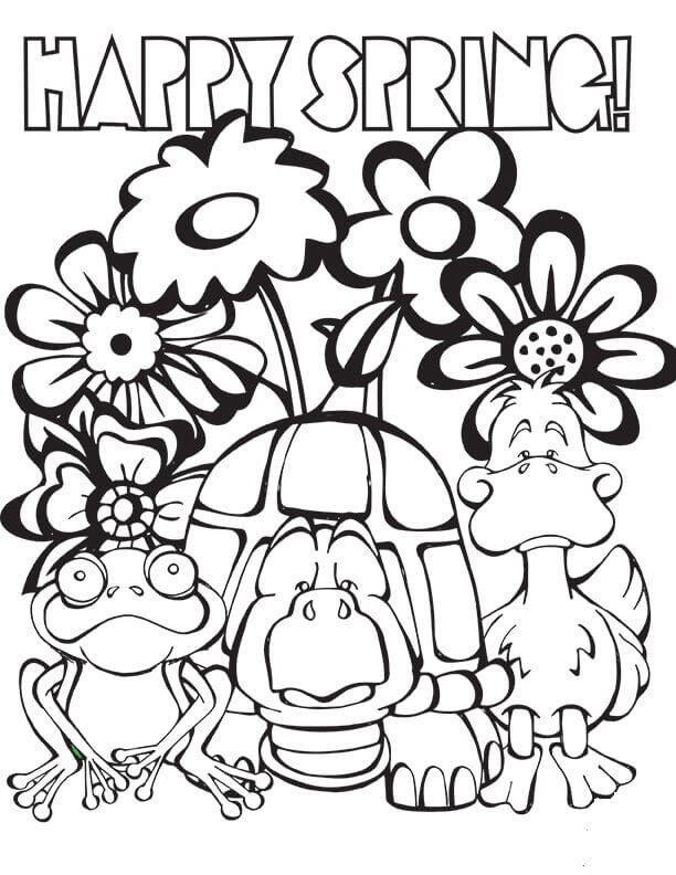 Spring Coloring Sheets For Kids
 35 Free Printable Spring Coloring Pages