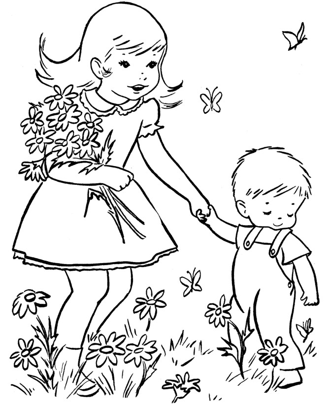 Spring Kids Coloring Pages
 Spring Coloring Pages Best Coloring Pages For Kids