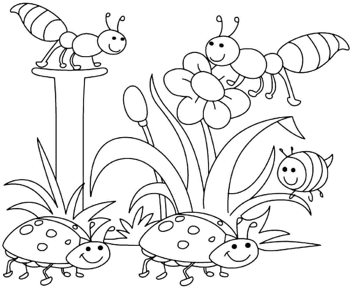 Spring Kids Coloring Pages
 5 Best of Spring Season Coloring Pages Printable