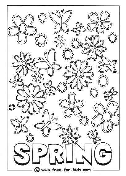 Spring Toddler Coloring Pages
 Spring Coloring