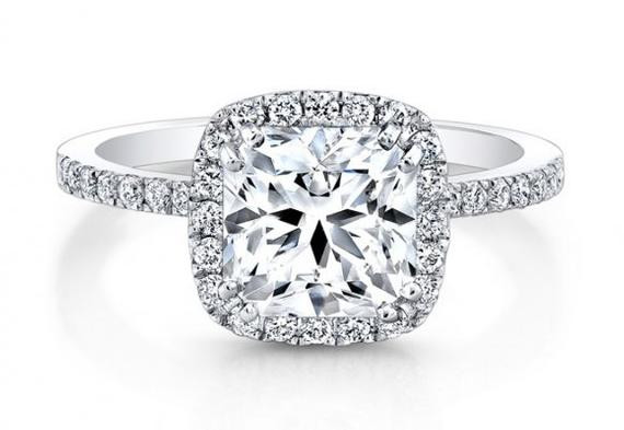 Square Cut Diamond Engagement Rings
 2 03ct Square Halo Radiant Diamond Engagement Ring by